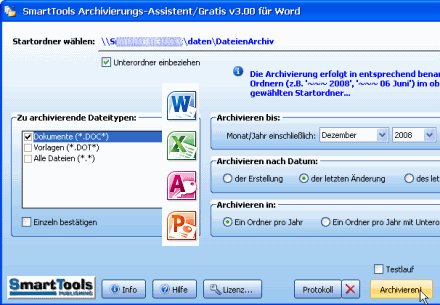 Smart Tools Archivierungs-Assistent 3.0 für Office